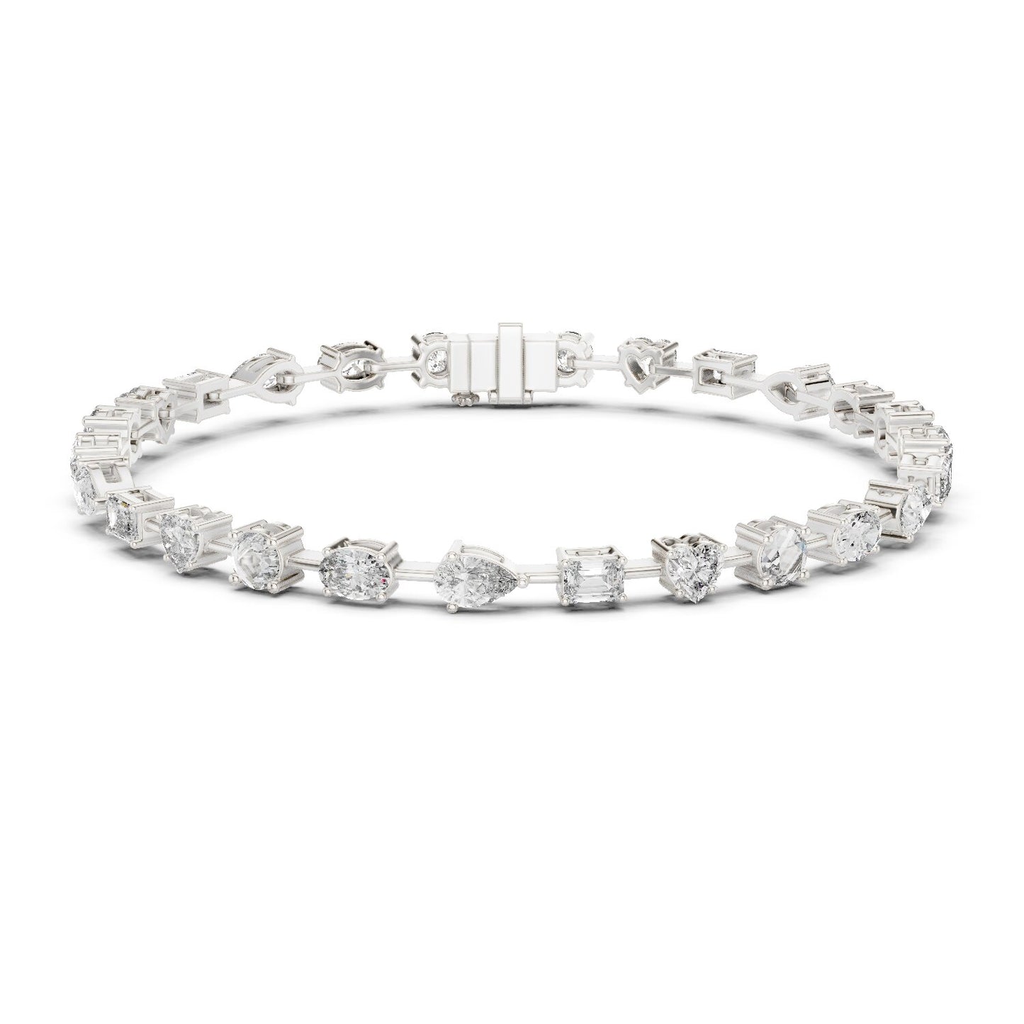 Mixed Shape Lab Grown Diamond Tennis Bracelet