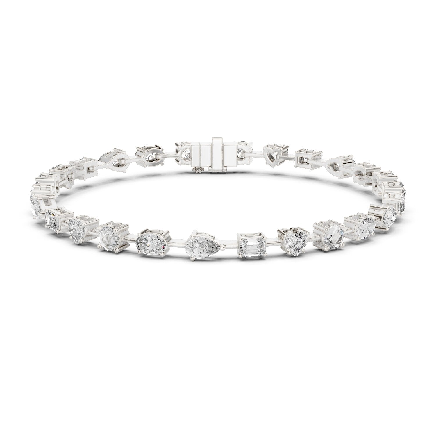 Mixed Shape Lab Grown Diamond Tennis Bracelet