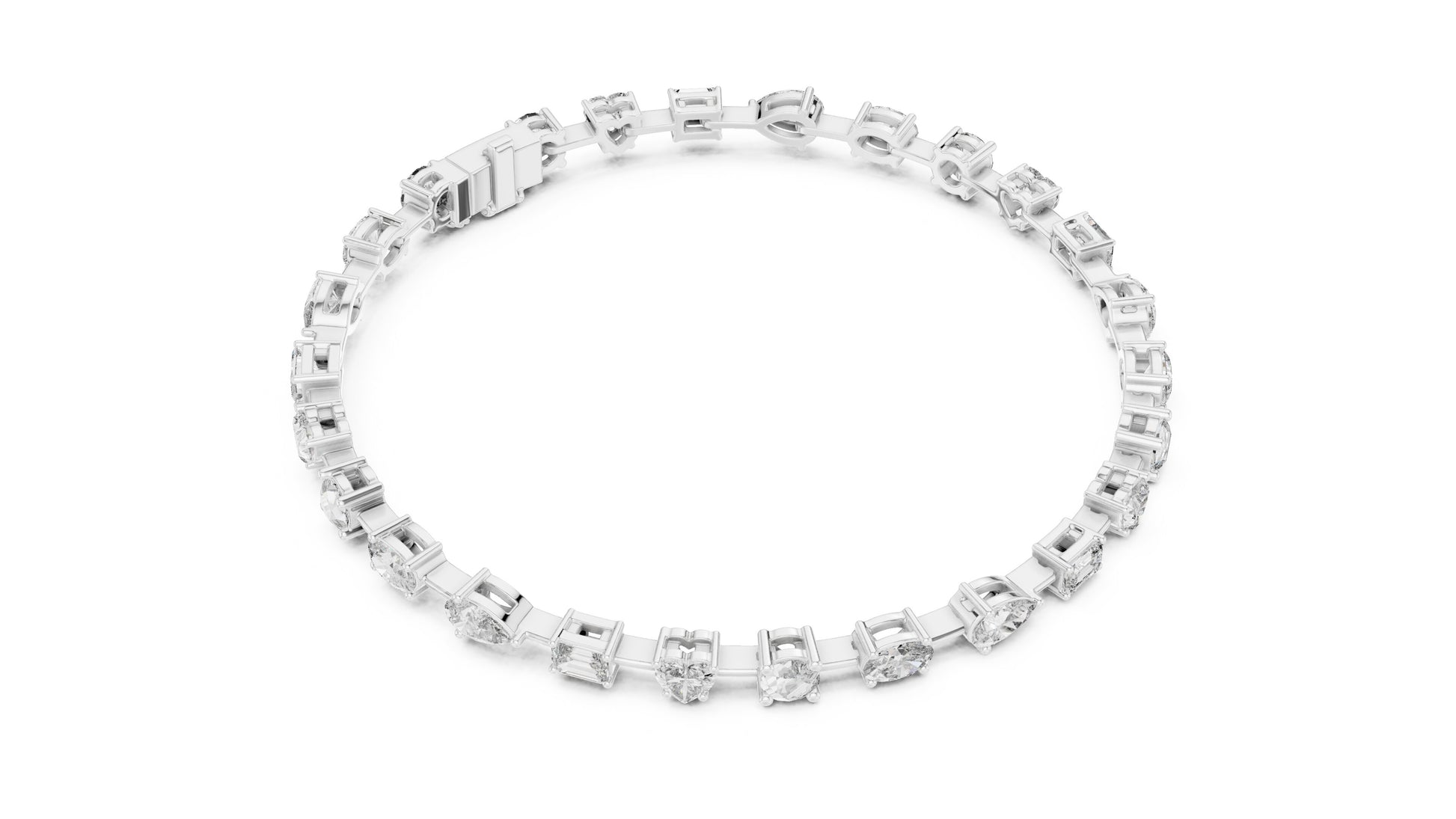 Mixed Shape Lab Grown Diamond Tennis Bracelet