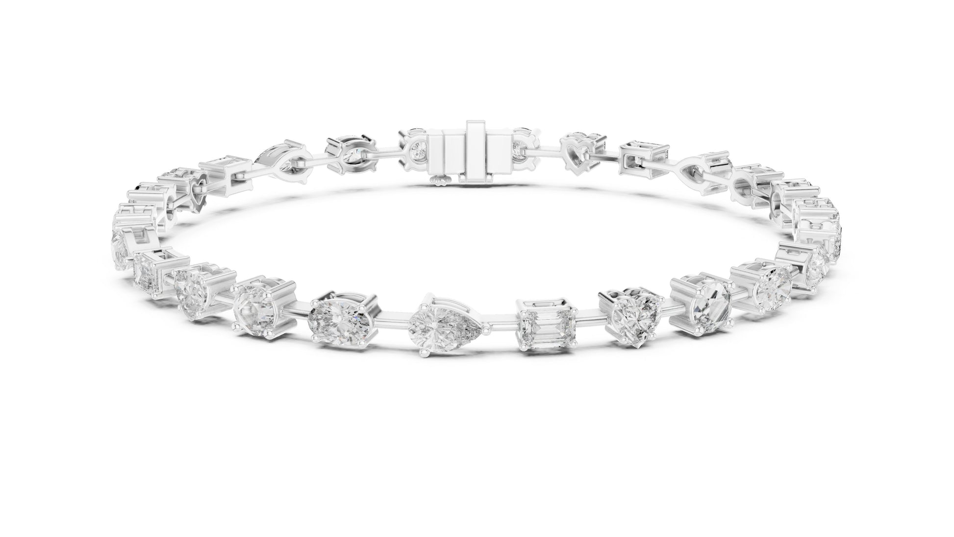 Mixed Shape Lab Grown Diamond Tennis Bracelet