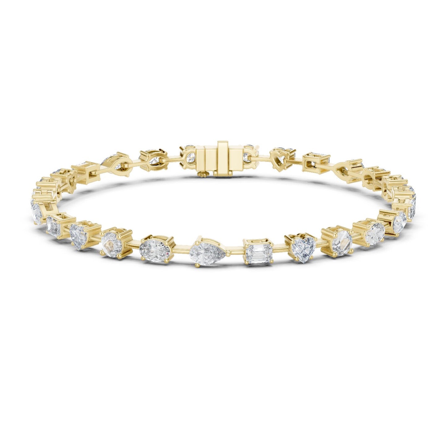 Mixed Shape Lab Grown Diamond Tennis Bracelet