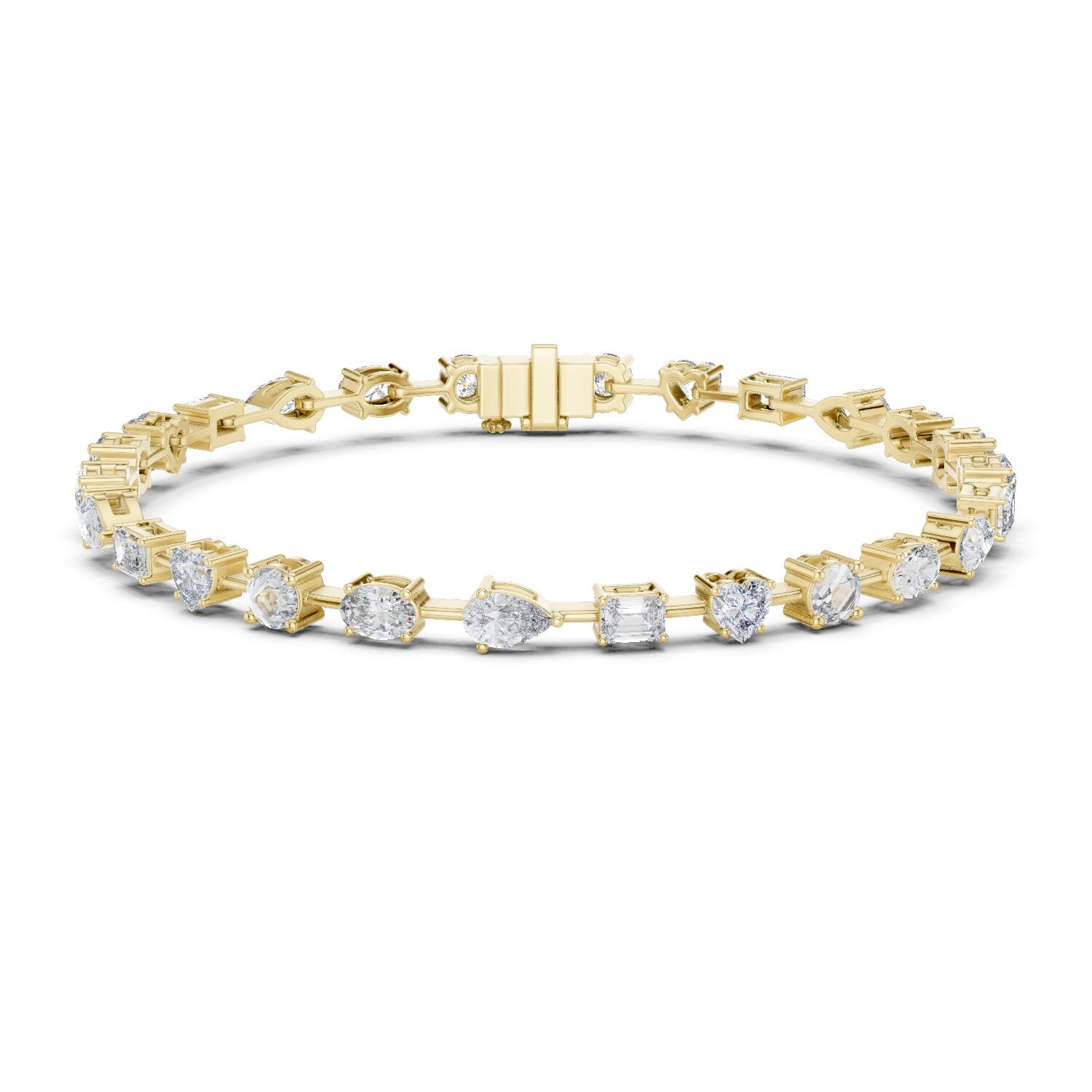 Mixed Shape Lab Grown Diamond Tennis Bracelet
