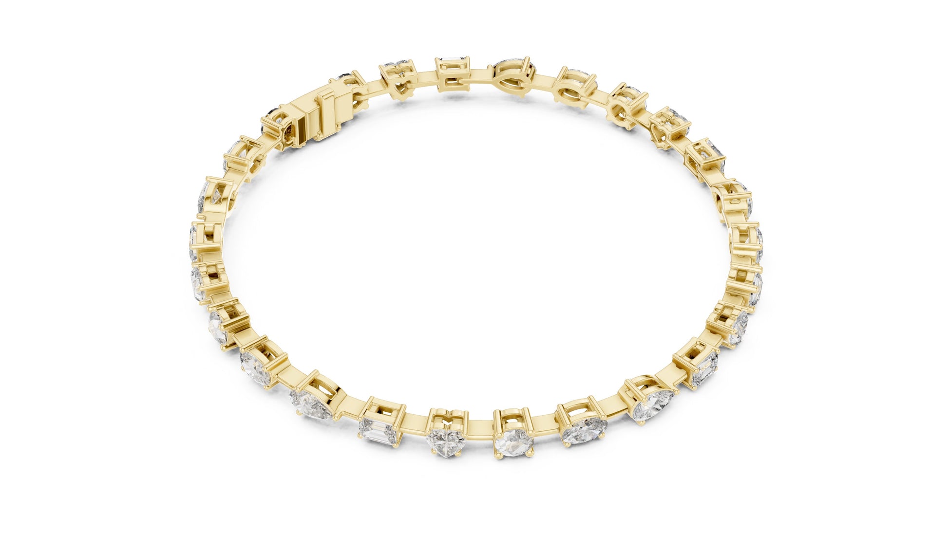 Mixed Shape Lab Grown Diamond Tennis Bracelet