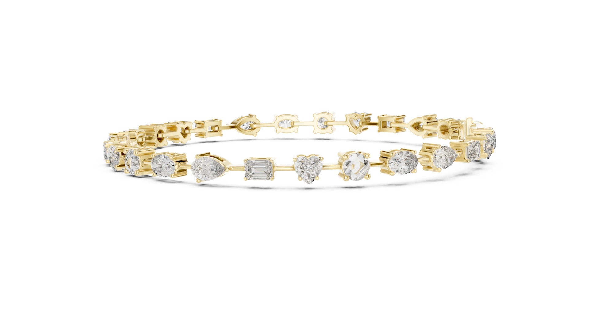 Mixed Shape Lab Grown Diamond Tennis Bracelet