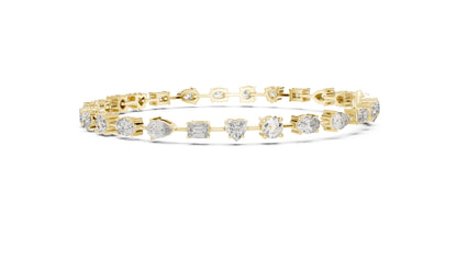 Mixed Shape Lab Grown Diamond Tennis Bracelet