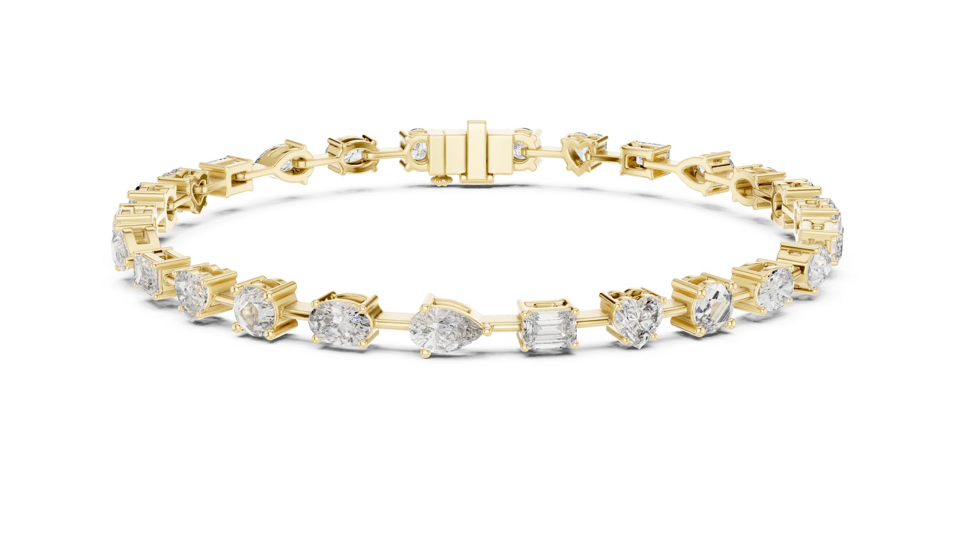 Mixed Shape Lab Grown Diamond Tennis Bracelet