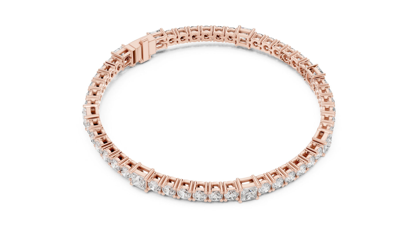 Round Tennis Lab Grown Diamond Bracelet
