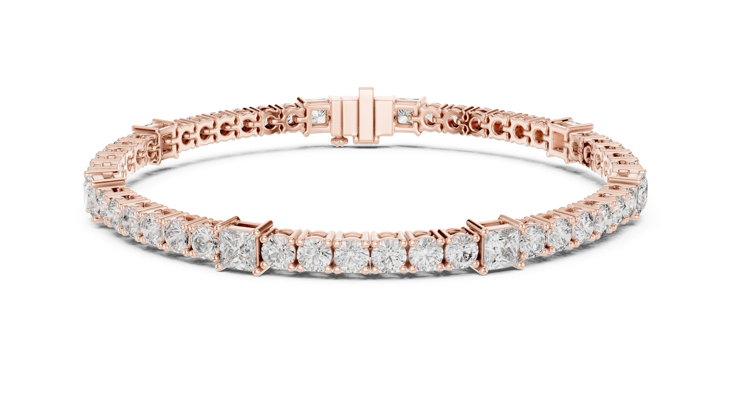 Round Tennis Lab Grown Diamond Bracelet