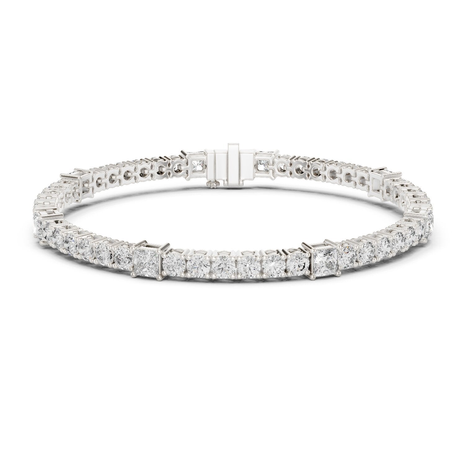 Round Tennis Lab Grown Diamond Bracelet