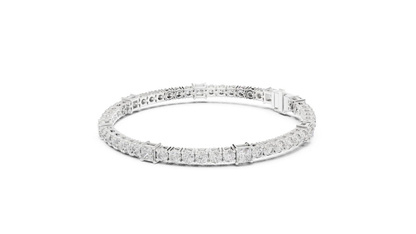 Round Tennis Lab Grown Diamond Bracelet