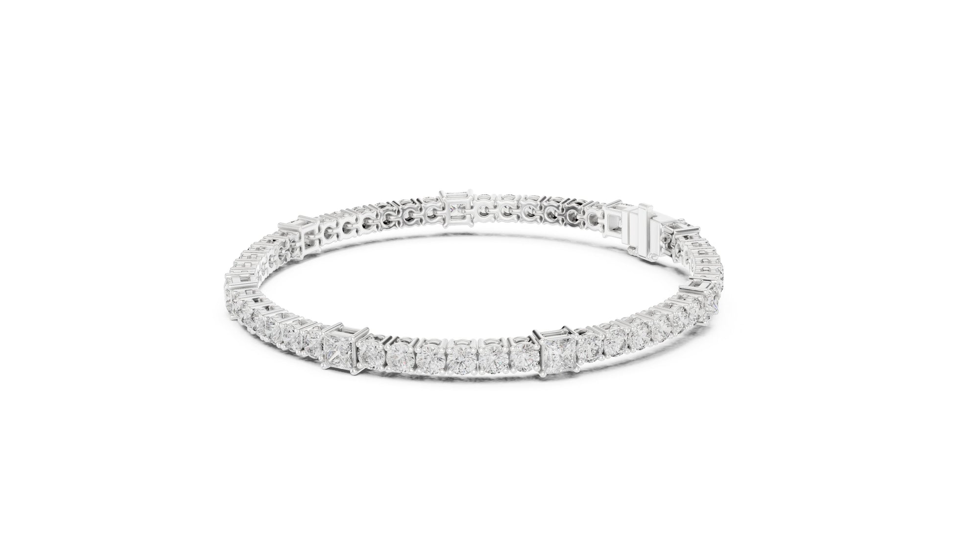 Round Tennis Lab Grown Diamond Bracelet