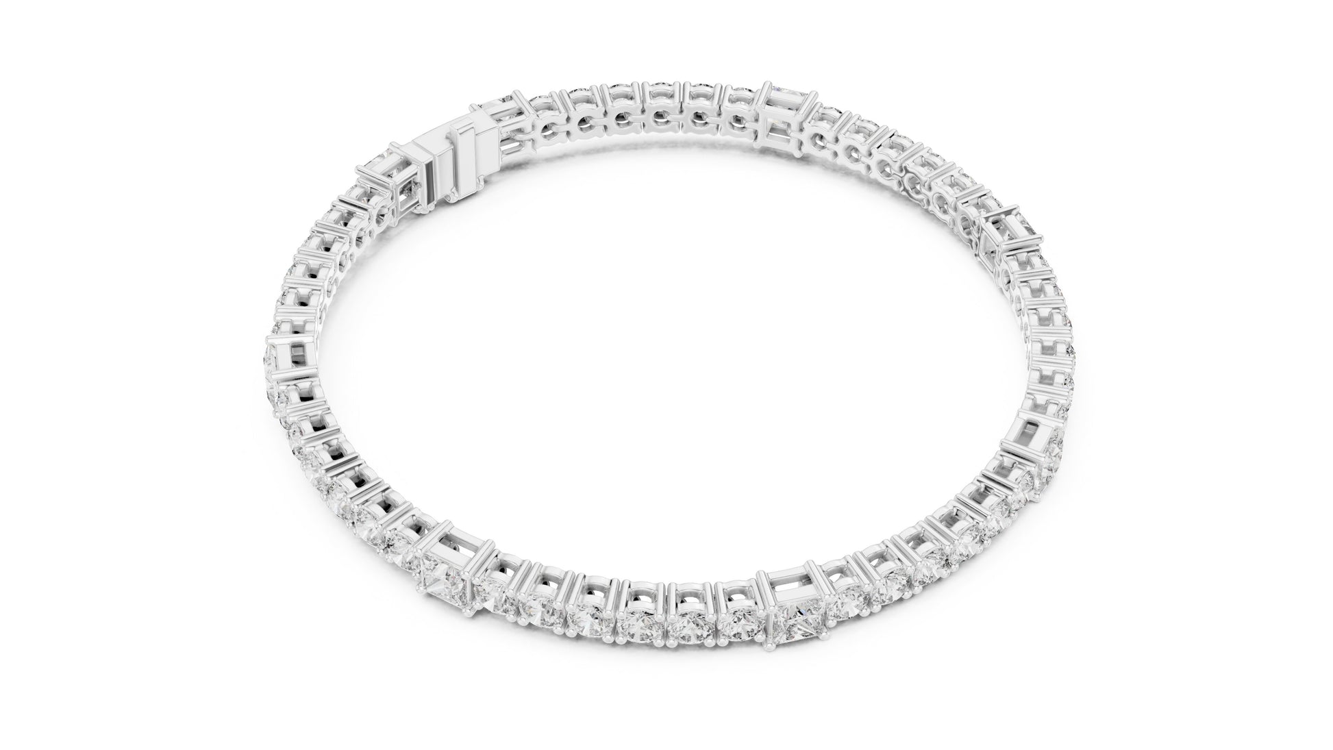 Round Tennis Lab Grown Diamond Bracelet