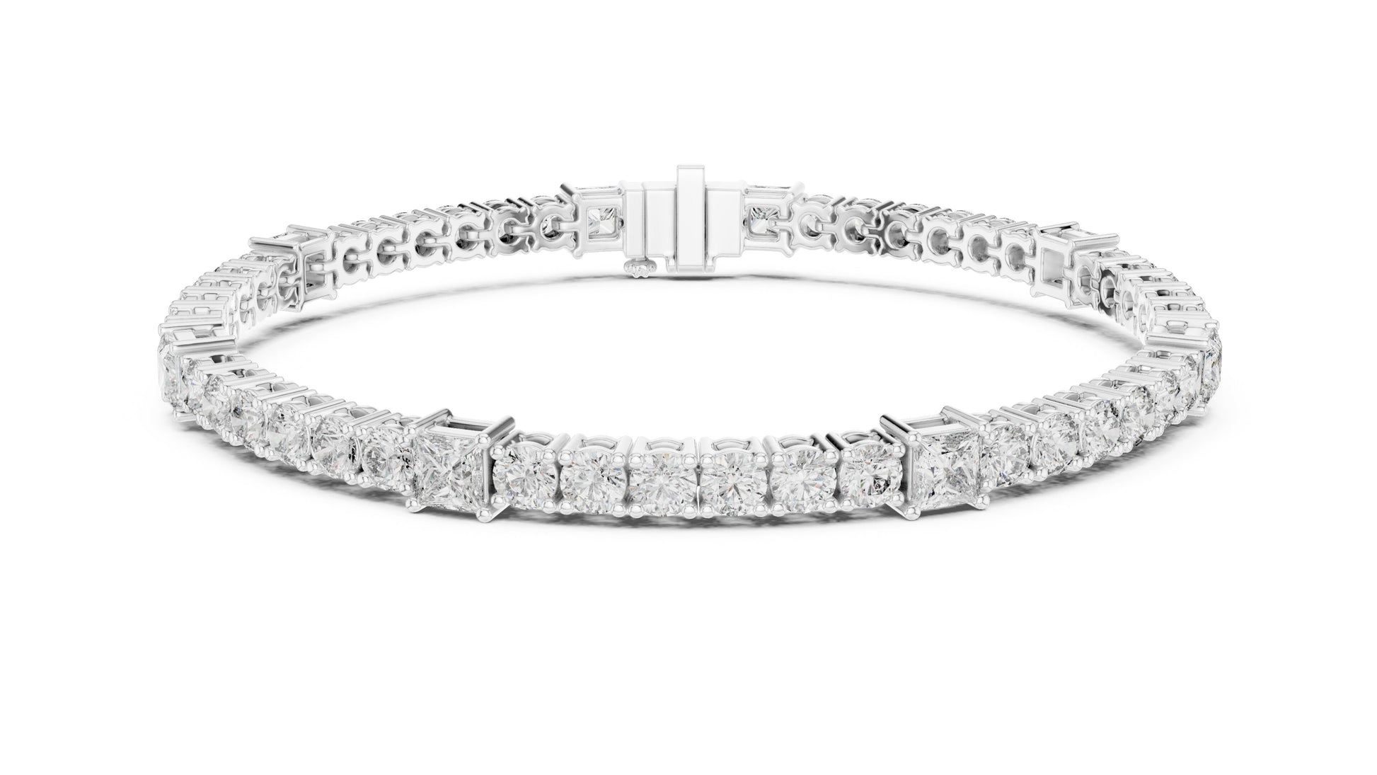 Round Tennis Lab Grown Diamond Bracelet