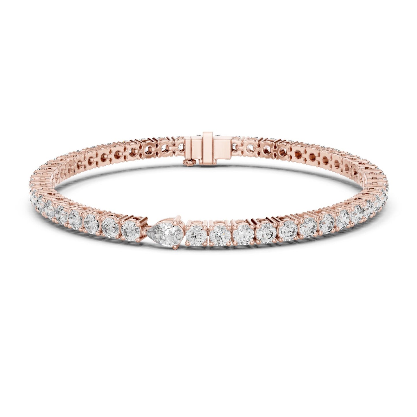 Round Tennis Lab Grown Diamond Bracelet