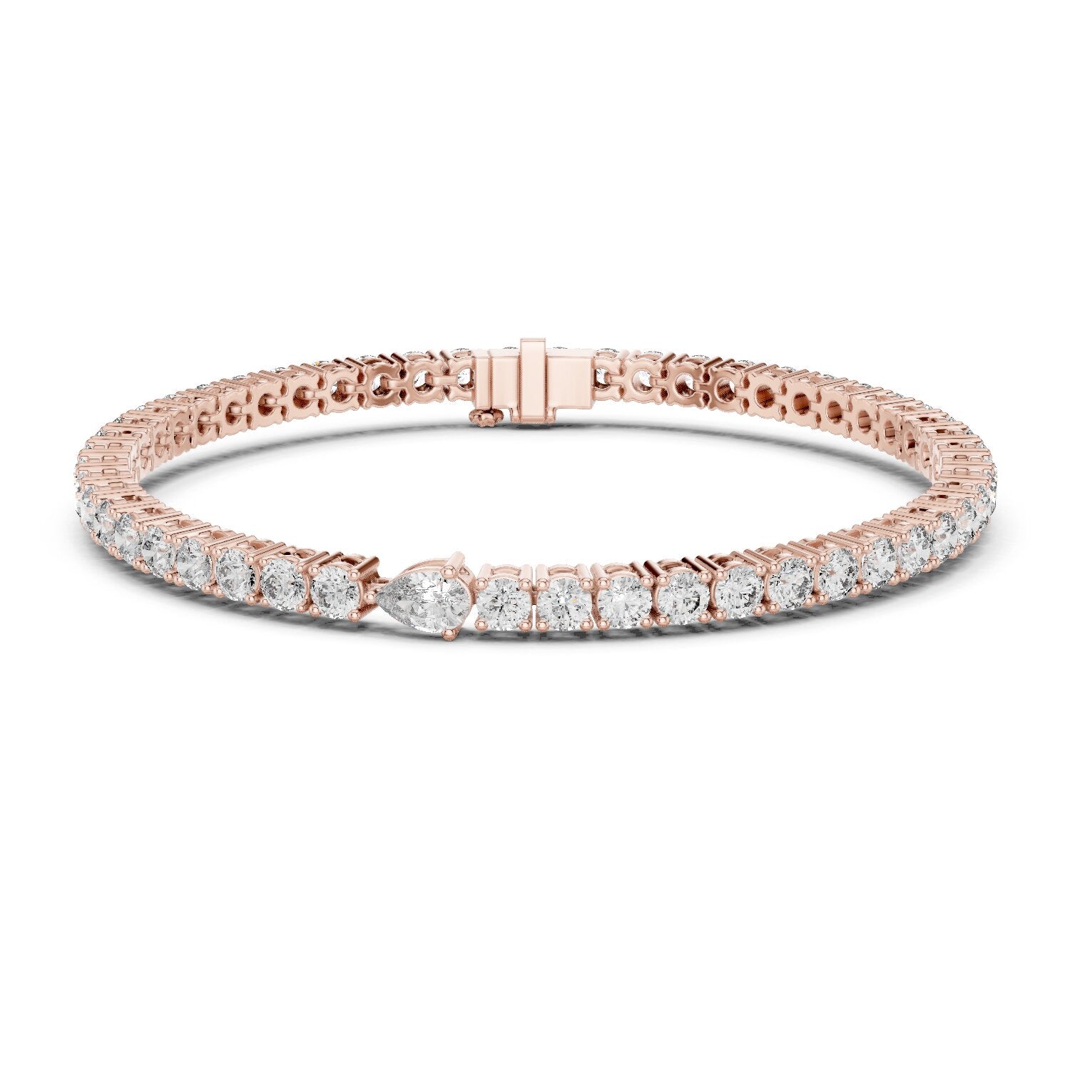 Round Tennis Lab Grown Diamond Bracelet