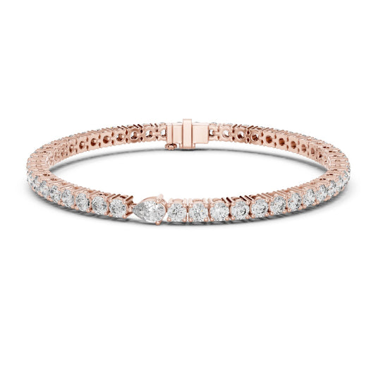 Round Tennis Lab Grown Diamond Bracelet