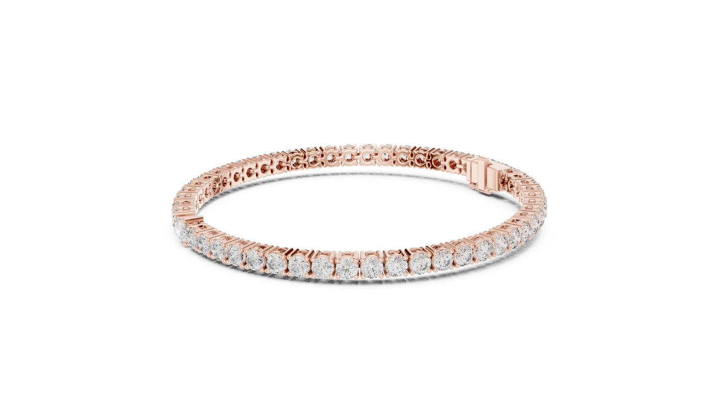 Round Tennis Lab Grown Diamond Bracelet