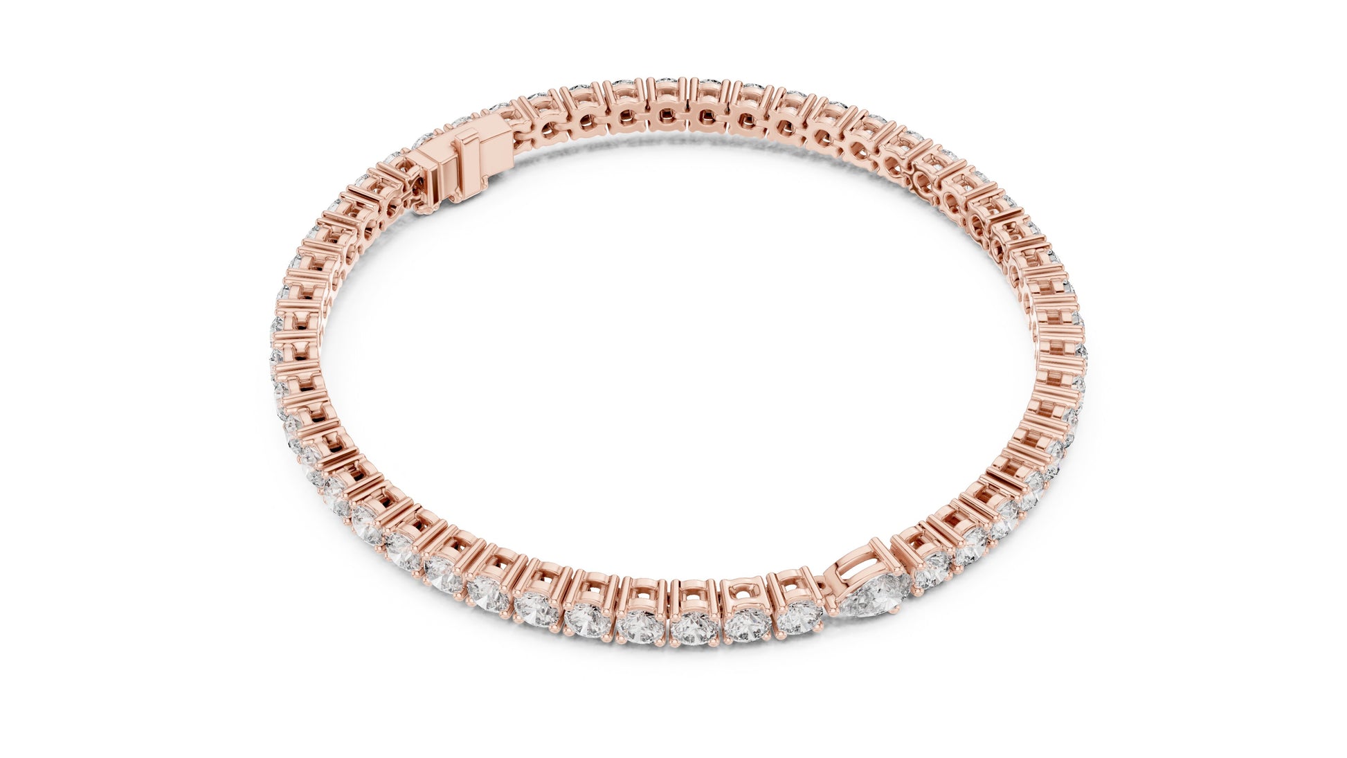 Round Tennis Lab Grown Diamond Bracelet