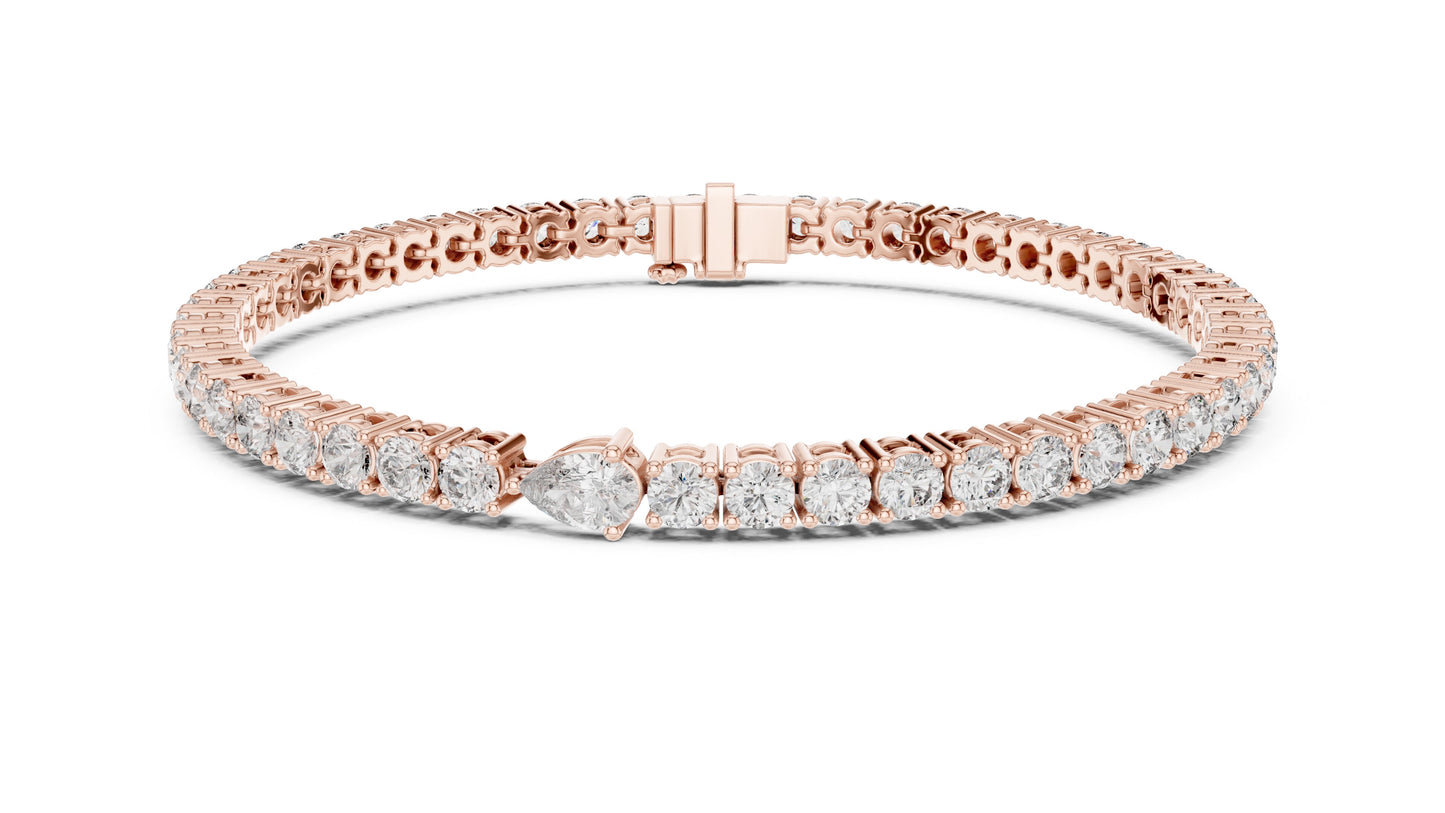 Round Tennis Lab Grown Diamond Bracelet