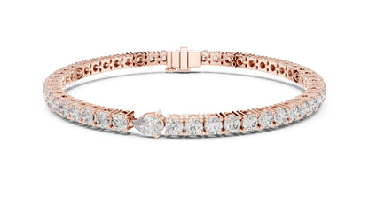 Round Tennis Lab Grown Diamond Bracelet
