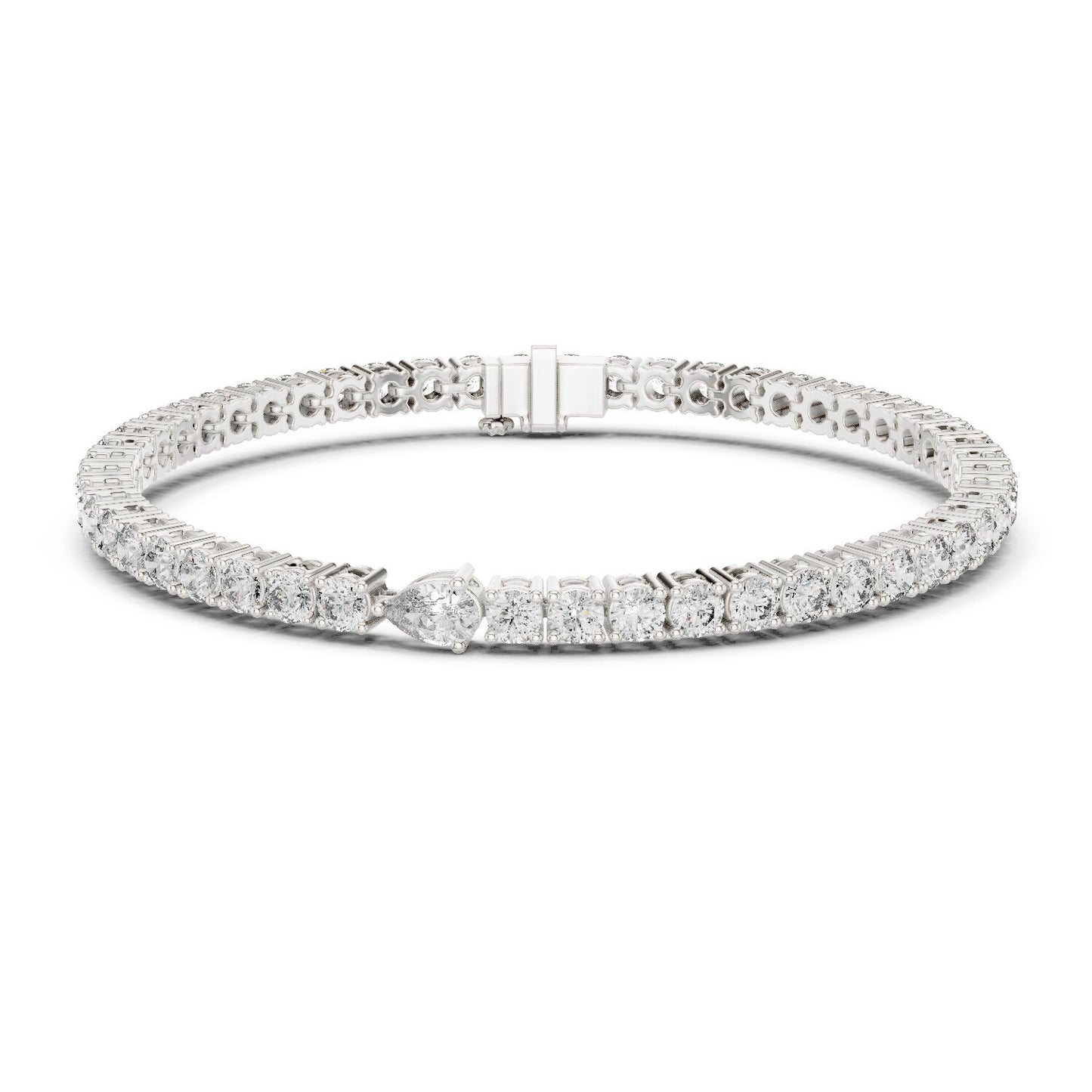 Round Tennis Lab Grown Diamond Bracelet