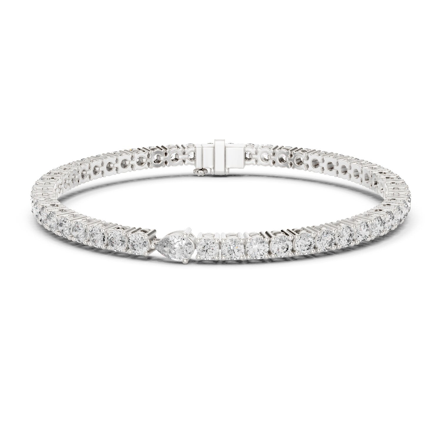 Round Tennis Lab Grown Diamond Bracelet