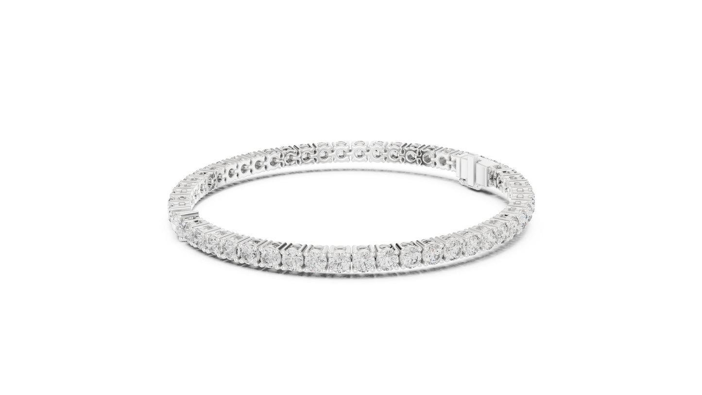 Round Tennis Lab Grown Diamond Bracelet