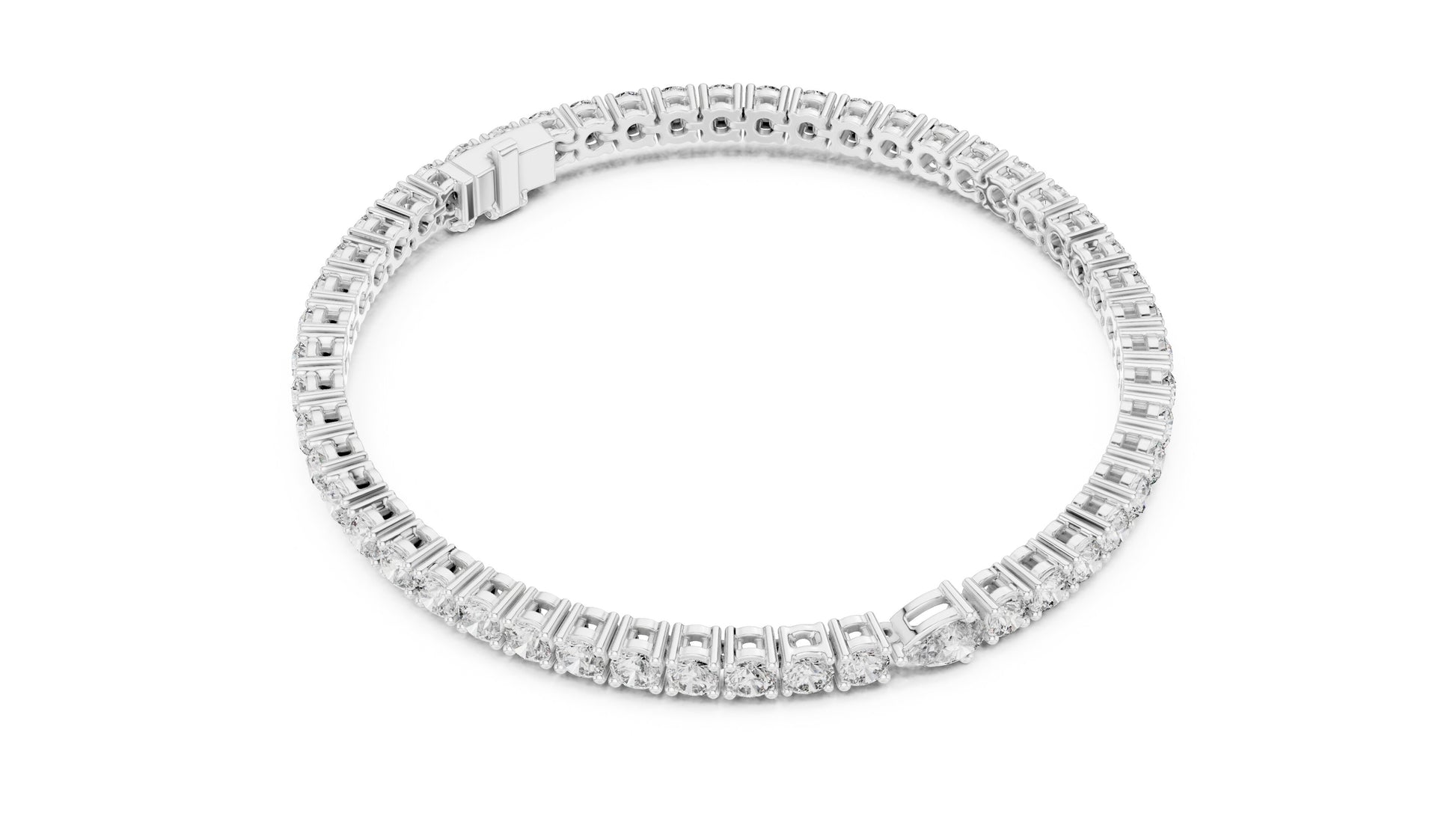 Round Tennis Lab Grown Diamond Bracelet