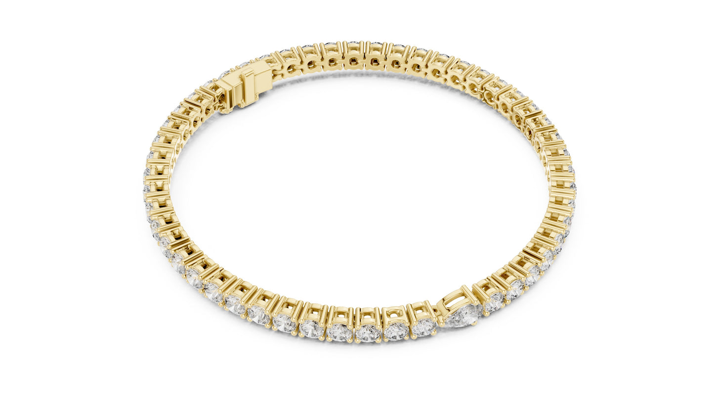 Round Tennis Lab Grown Diamond Bracelet
