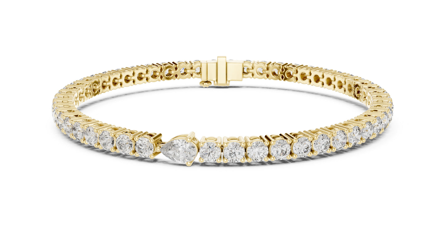 Round Tennis Lab Grown Diamond Bracelet