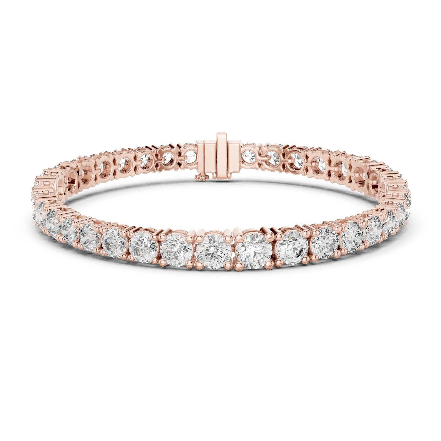 Round Tennis Lab Grown Diamond Bracelet