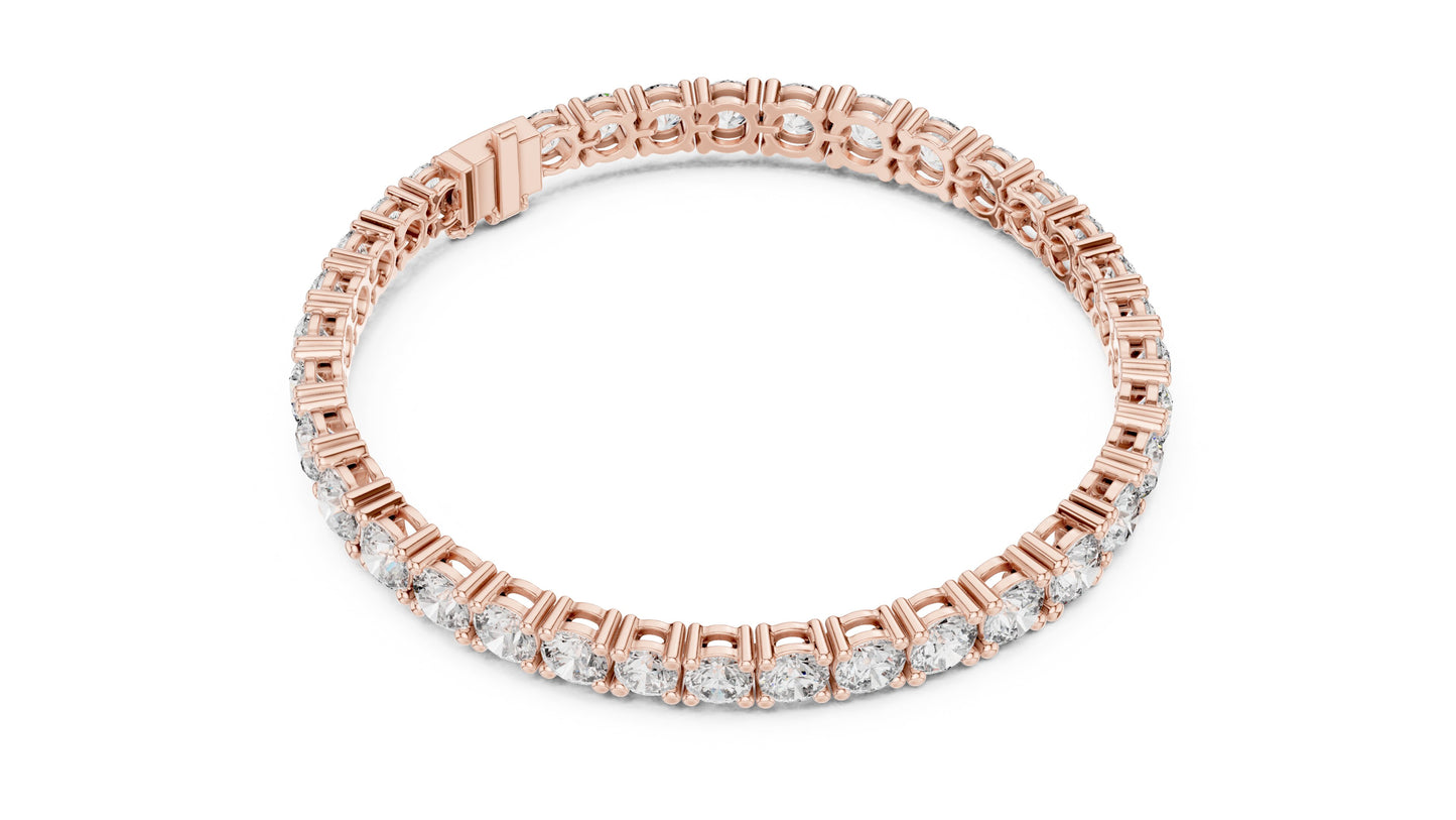 Round Tennis Lab Grown Diamond Bracelet