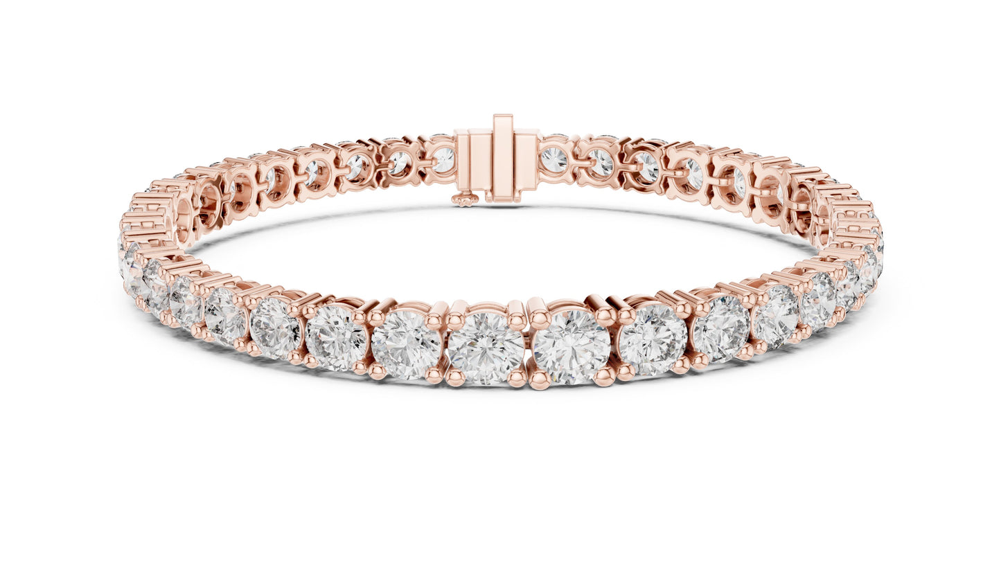 Round Tennis Lab Grown Diamond Bracelet