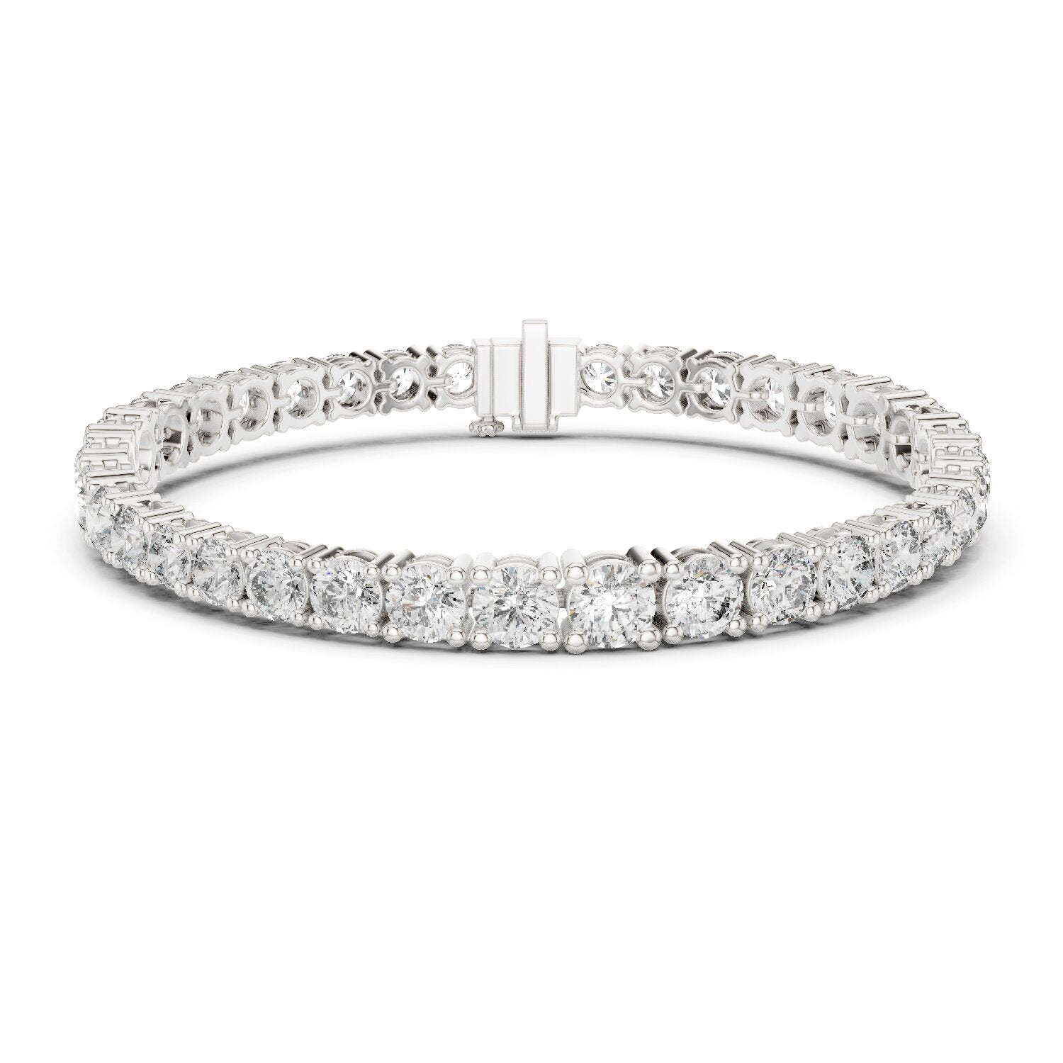 Round Tennis Lab Grown Diamond Bracelet