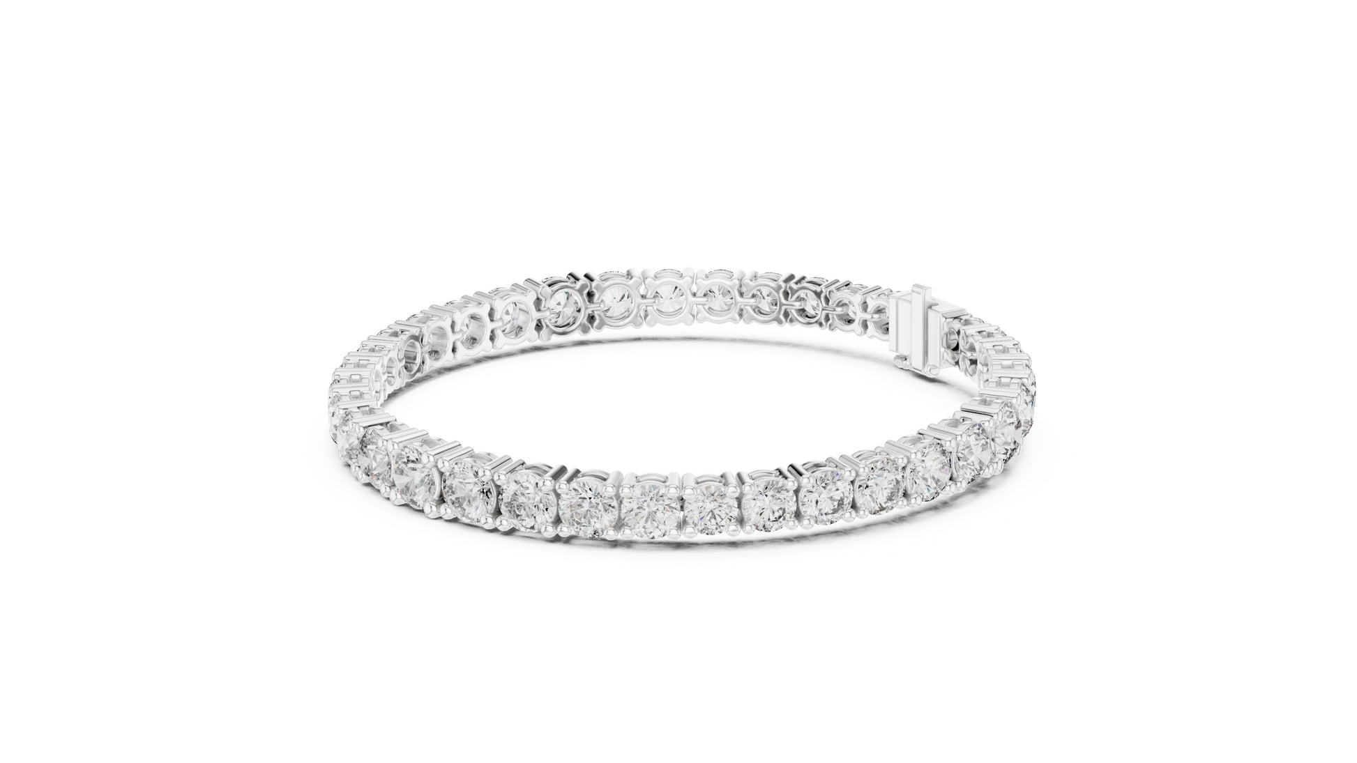 Round Tennis Lab Grown Diamond Bracelet