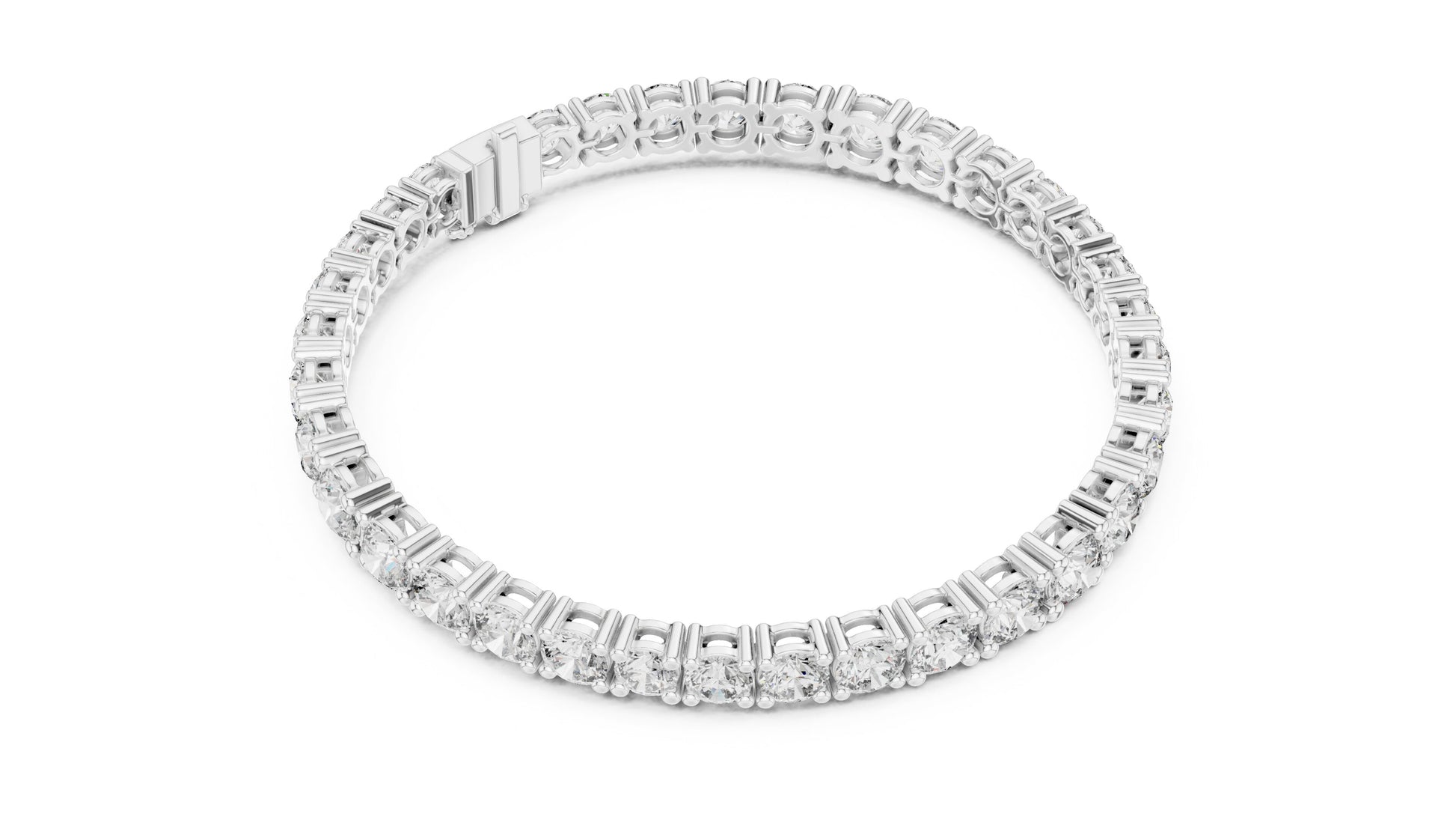 Round Tennis Lab Grown Diamond Bracelet