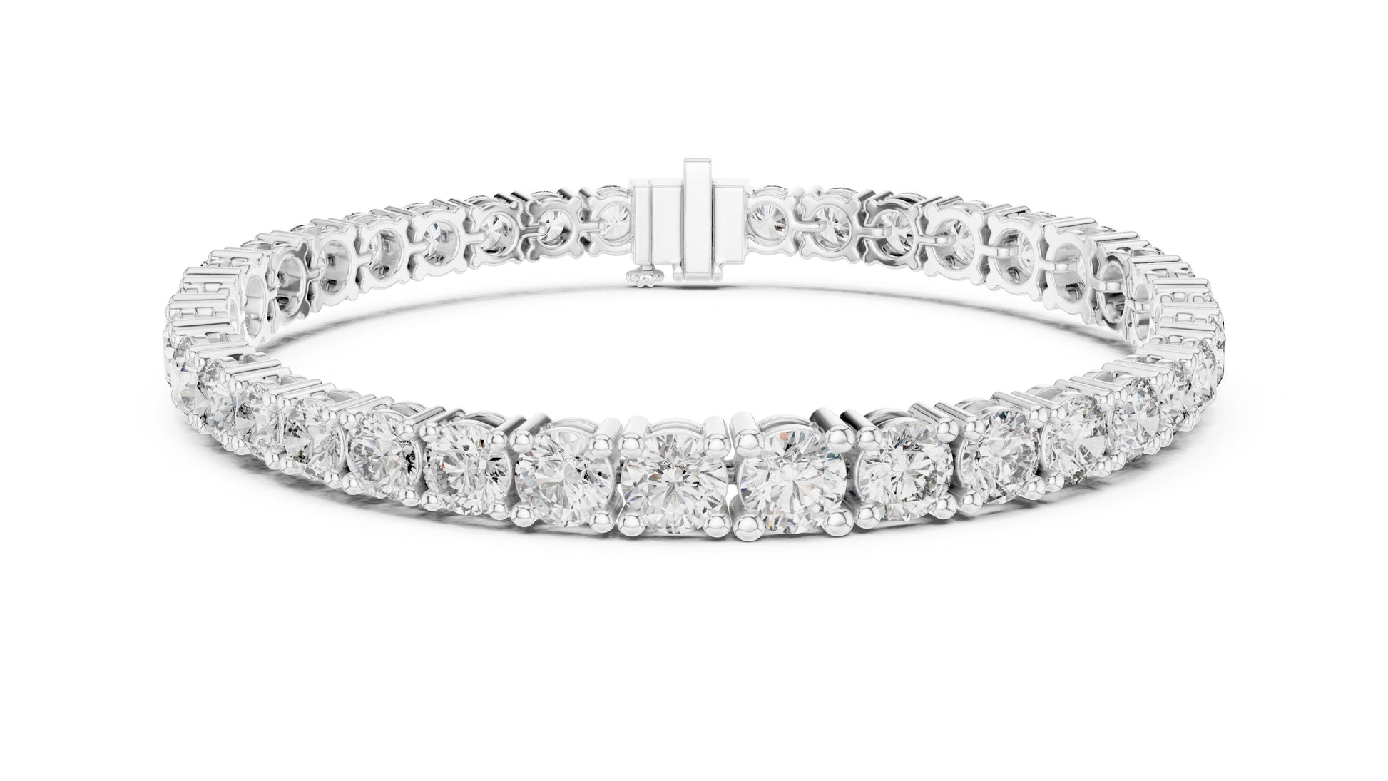 Round Tennis Lab Grown Diamond Bracelet