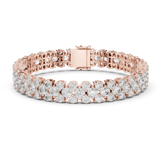 Round Tennis Lab Grown Diamond Bracelet