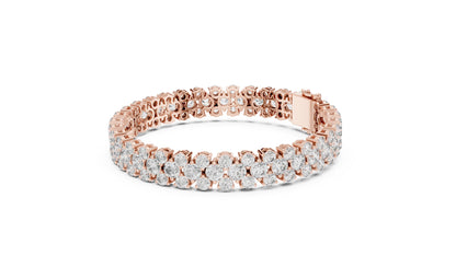 Round Tennis Lab Grown Diamond Bracelet