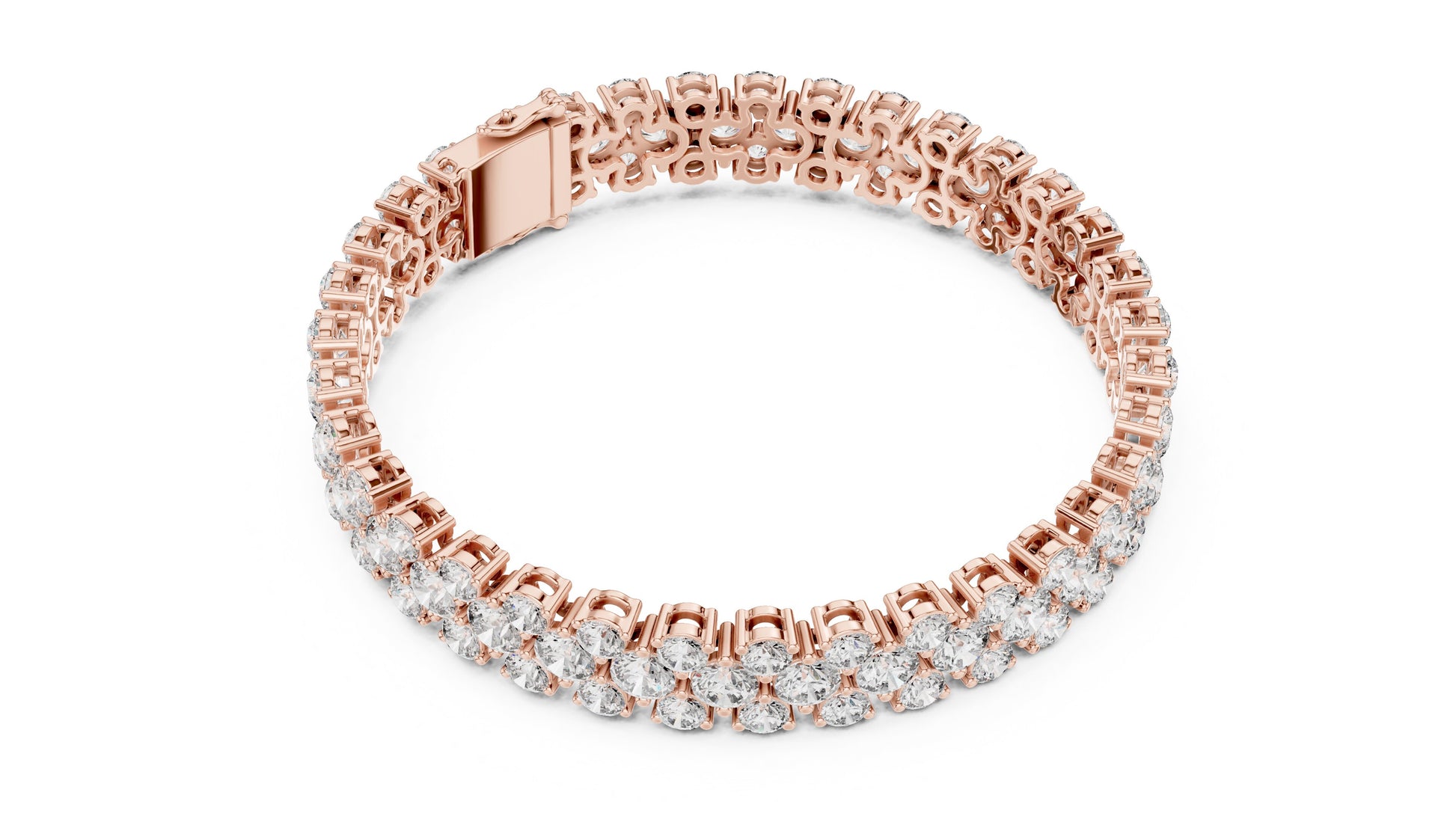 Round Tennis Lab Grown Diamond Bracelet