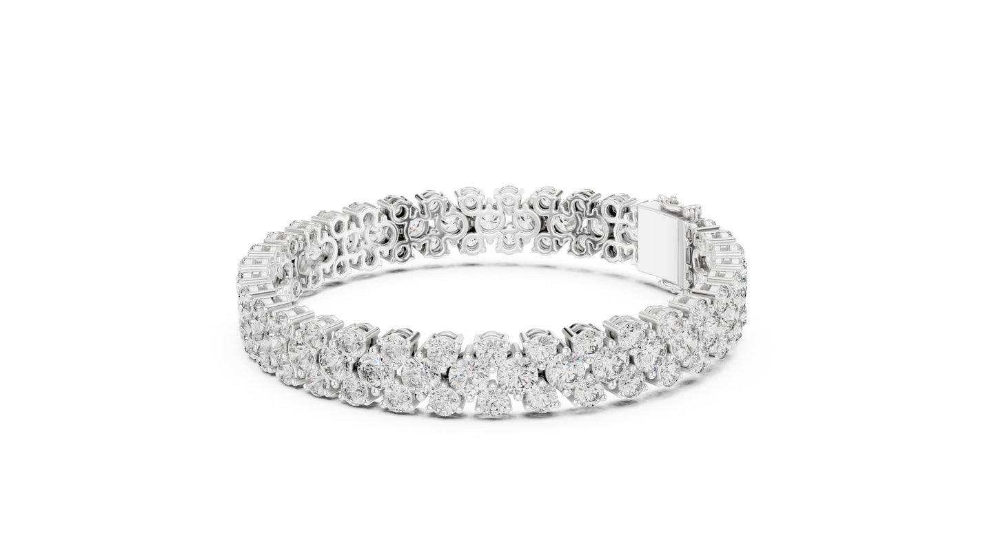 Round Tennis Lab Grown Diamond Bracelet