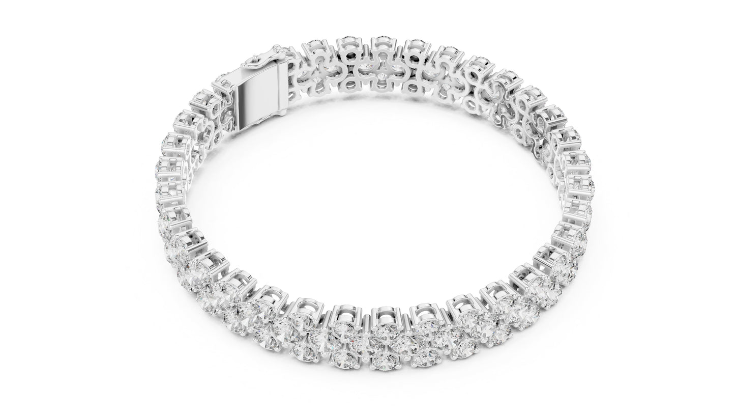 Round Tennis Lab Grown Diamond Bracelet