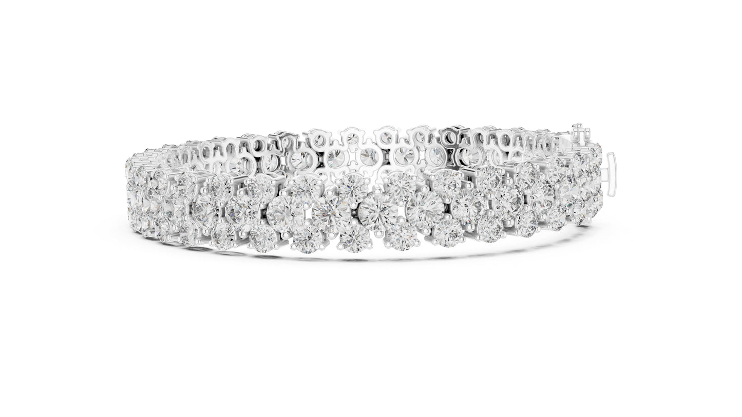 Round Tennis Lab Grown Diamond Bracelet