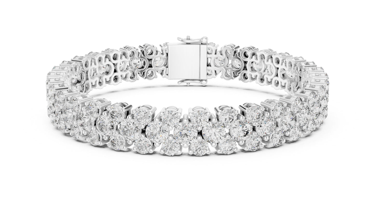 Round Tennis Lab Grown Diamond Bracelet