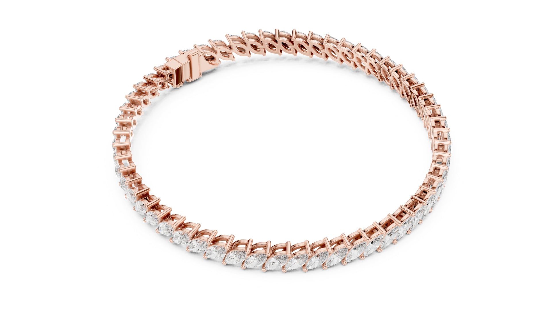 Marquise Tennis Lab Grown Diamond Bracelet