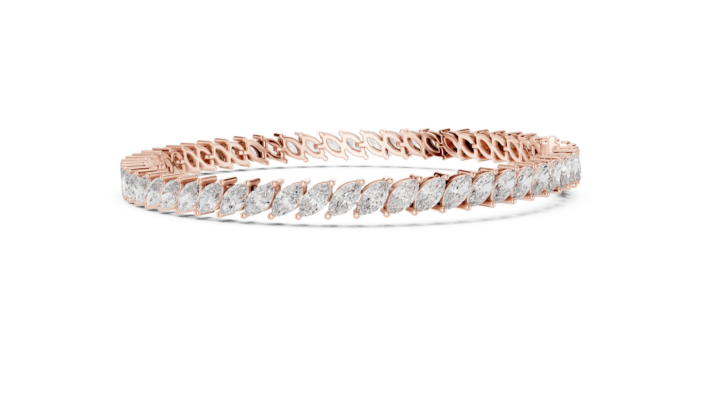 Marquise Tennis Lab Grown Diamond Bracelet