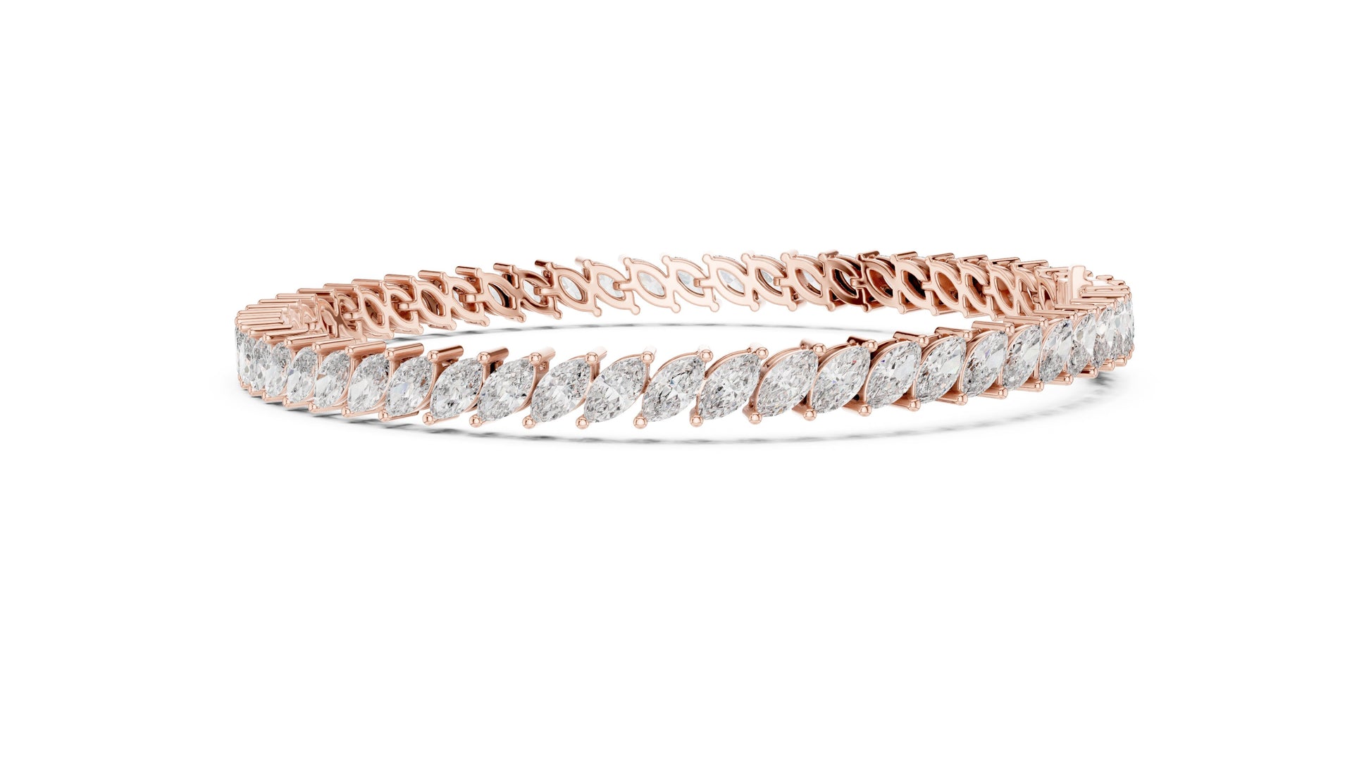 Marquise Tennis Lab Grown Diamond Bracelet