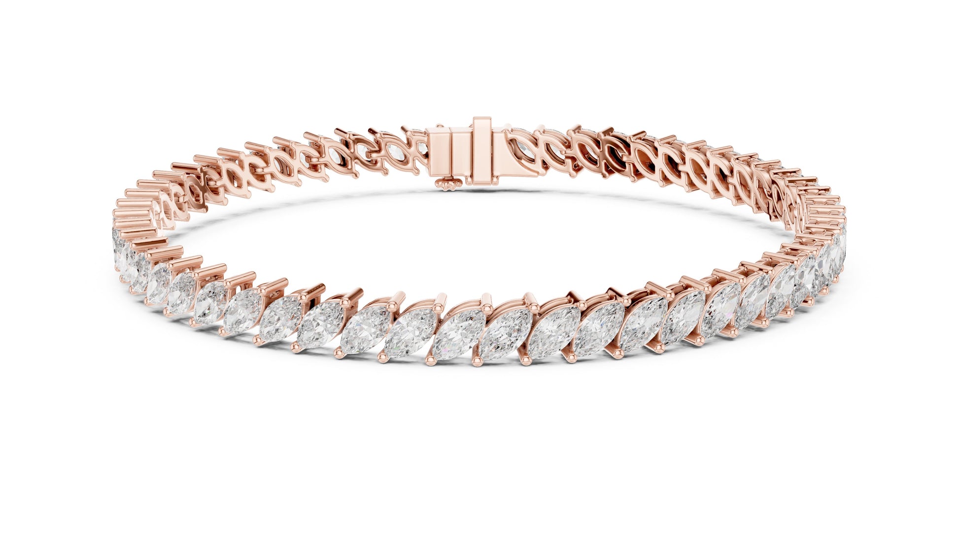 Marquise Tennis Lab Grown Diamond Bracelet