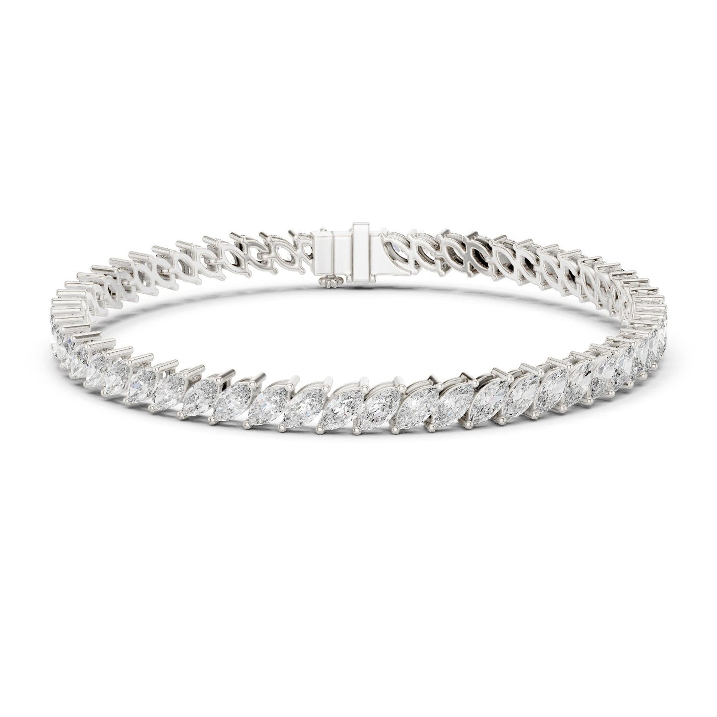 Marquise Tennis Lab Grown Diamond Bracelet