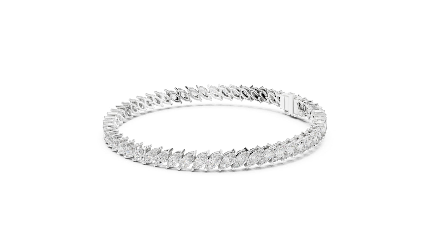 Marquise Tennis Lab Grown Diamond Bracelet